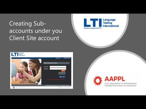 AAPPL - Creating Sub-accounts under your Client Site account