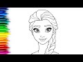 How To Draw Elsa | Disney Princess Elsa Drawing step by step