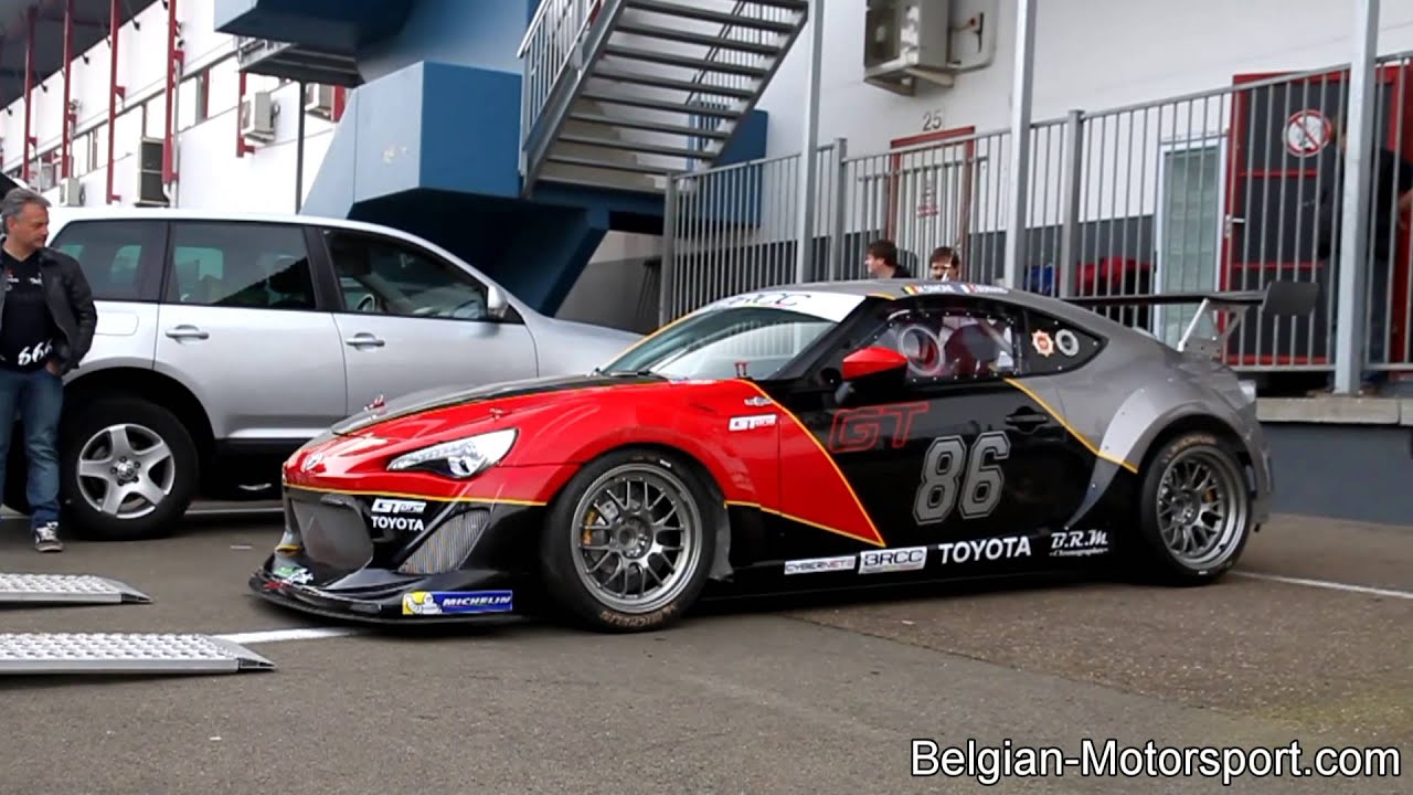 Toyota GT86 Turbo Racecar First Shakedown At Zolder 2014 Incl