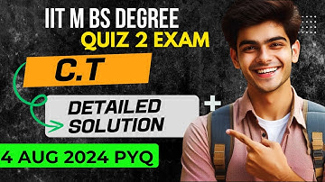 Quiz 2 Computational Thinking (CT) PYQ Detailed Solution | IIT Madras BS Exam -