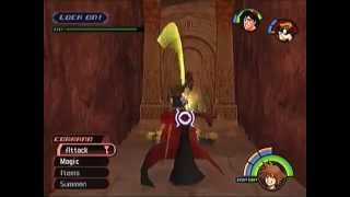 KHFM HD Proud Speedrun Jafar 1
What he does on the second cycle is determined by his HP, so leave him with slightly less than 1 bar after the first cycle so that he does his ground blast attack. Mash triangle in between cycles to draw Aladdin away, that way he cant stop you from forcing magic barrier.
This is somewhat awkward to do, but it should be a consistent 2-cycle strat as long as Aladdin cooperates. KHFM HD Proud Speedrun Jafar 1
