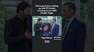Had a great time catching up with PTI friends, including former MPA Shabbir Gujjar. #pti #mohsintoga