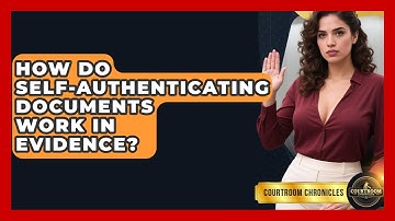 How Do Self-Authenticating Documents Work In Evidence? - Courtroom Chronicles