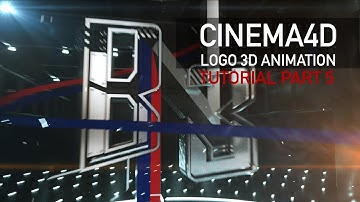 Cinema 4D Tutorial Logo 3D Animation (MoGraph & Camera) Part 5
