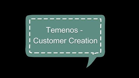 Temenos customer creation recording and execution
