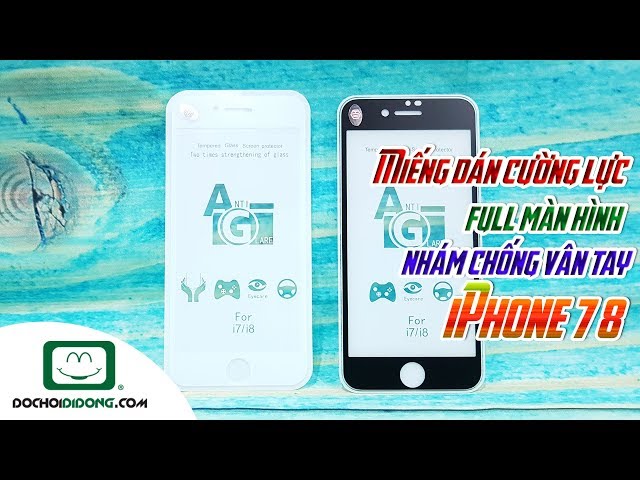 Miếng dán cường lực iPhone 7 8 full màn hình nhám chống vân tay