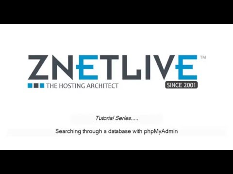Searching through a database with phpMyAdmin