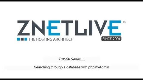 Searching through a database with phpMyAdmin