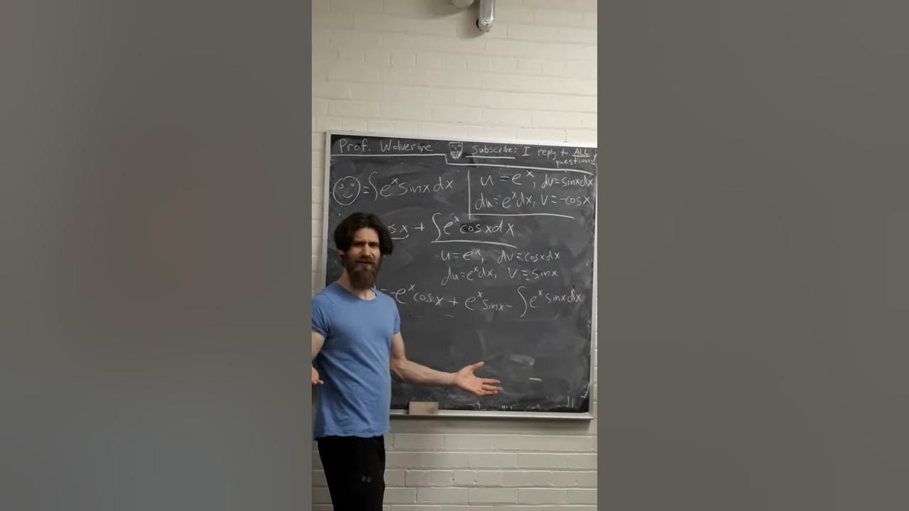 Integral of e xsinx integration by parts shorts youtube