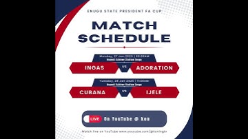 Watch The Enugu State President  FA Cup Here Live