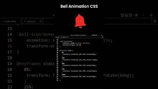 Bell Icon Animation CSS #shorts