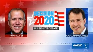 Thom Tillis, Cal Cunningham U.S. Senate debate from North Carolina