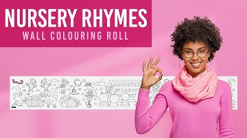 Nursery Rhymes Reusable Wall Colouring Roll - Inkmeo - 6 Inch