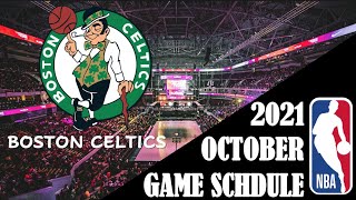 Boston Celtics Game Schedule in October | NBA Season 2021-22