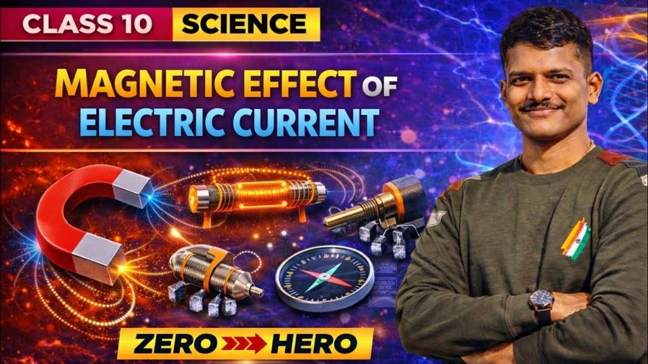 विद्युत धारा के चुम्बकीय प्रभाव in One Shot || Class 10 Science Magnetic Effects of Electric Current