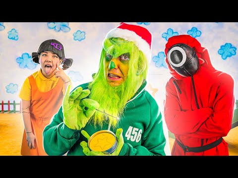 Grinch vs Squid Games! The Grinch in Real Life!