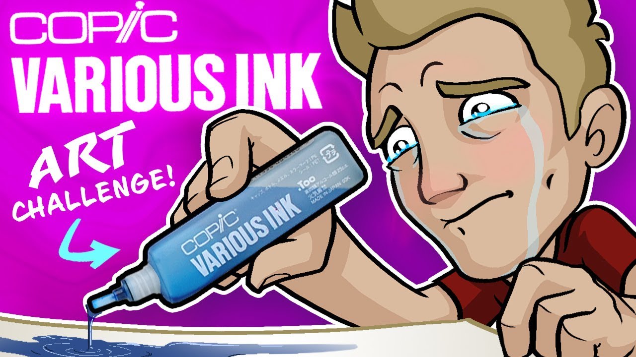 ⁣COPIC VARIOUS INK ART CHALLENGE! - (I wasted a LOT of ink...)