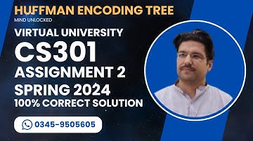 CS301 Assignment 2 solution Spring 2024 | CS301 Assignment 2 2024 | CS301 Assignment 2 solution