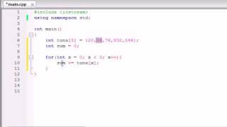 Buckys C++ Programming Tutorials - 34 - Using Arrays in Calculations screenshot 2