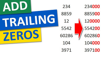 How to Add Trailing Zeros in Microsoft Excel | Add Zeros After Numbers