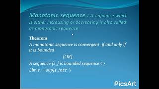 A monotonic sequence is convergent if and only if it is bounded