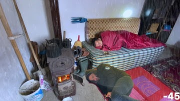 Trapped in a Deadly Snowstorm -45F Snowstorm and wolves, I