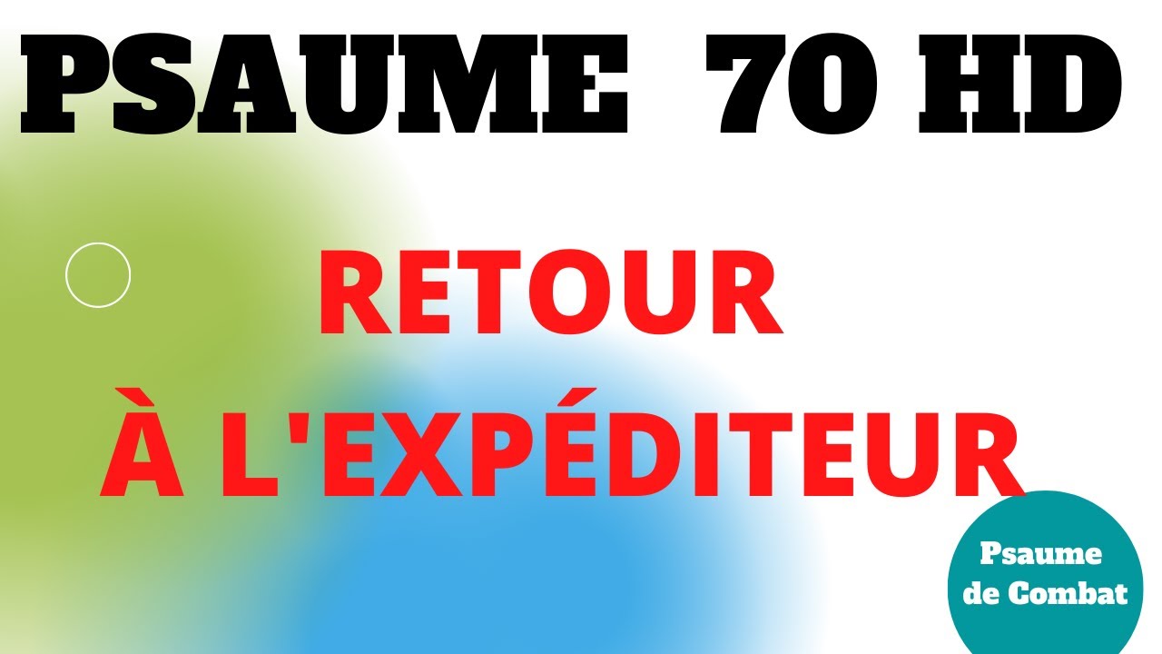 Prière De Contre Attaque Retour à L Expéditeur