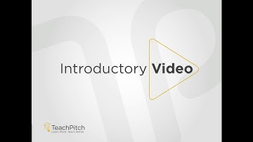 Introductory Video to TeachPitch Functionalities