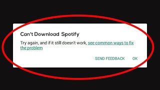 How To Fix Can't Download Spotify Error On Google Play Store Problem Solved