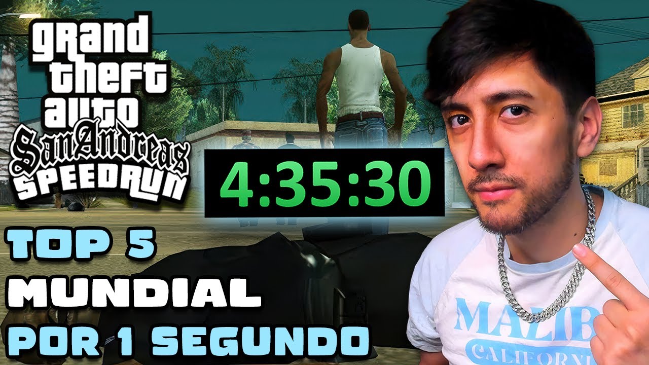 Soy el TOP 5 MUNDIAL y TOP 1 de AMÉRICA 🥇🏃‍♂️Récord GTA San Andreas speedrun NMG en 4:35:30