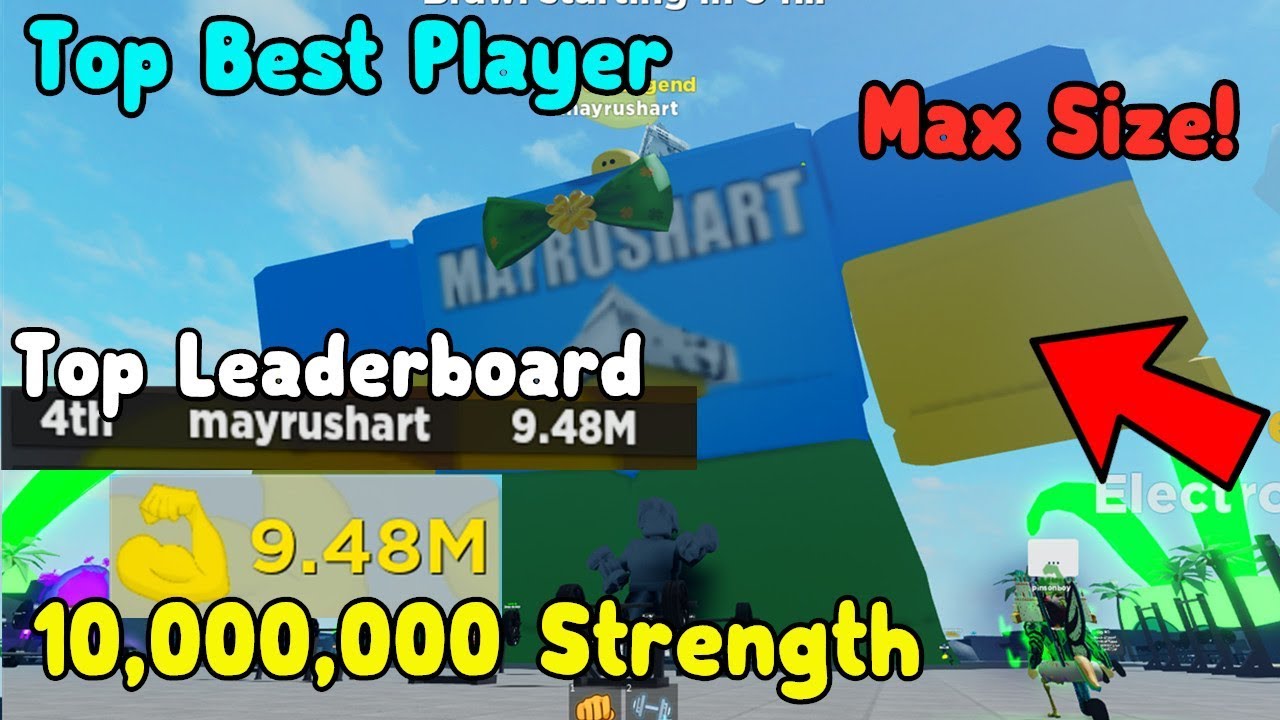 I Reached 10 Million Strength Top Best Players On Leaderboard - muscles original going off sale roblox