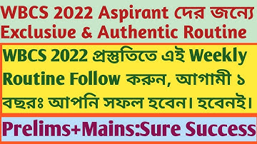 WBCS 2022 Exam | Exclusive & Authentic Study Routine for Aspirants | Don