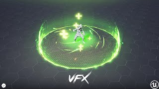 AOE Healing Aura VFX Unreal Engine Preview