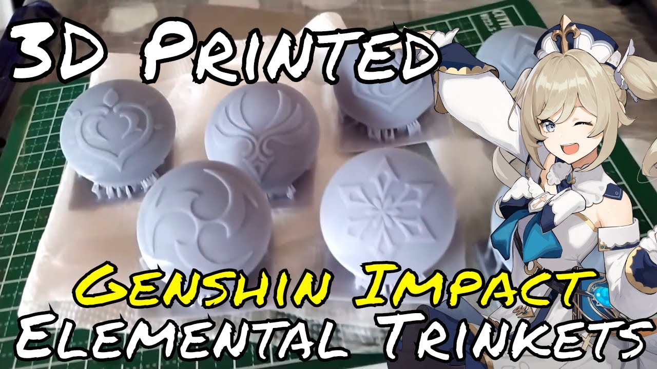 Resin 3d Printed Genshin Impact Elemental Vision Trinkets Youtube