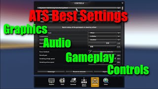 American Truck Simulator, Graphics, Audio, Controls Settings.