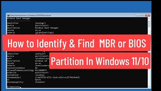 how to identify & find mbr boot partition in windows 10/11