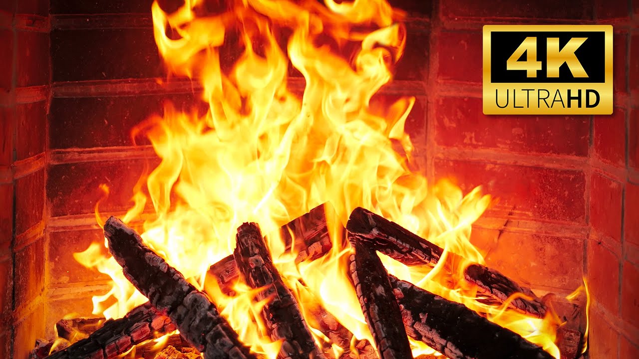 🔥 Cozy Fireplace 4K | 12 Hour 4K Fireplace with Crackling Fire Sounds ...