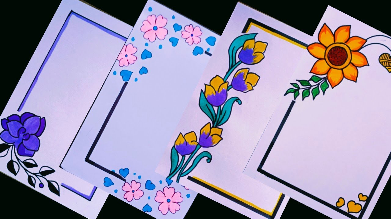 4 FRONT PAGE 📃💞DESIGN FOR PROJECT/ PROJECT WORK DESIGNS/SIDE BORDER ...