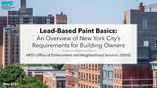 Lead Based Paint Basics: An Overview of New York City’s Requirements for Building Owners