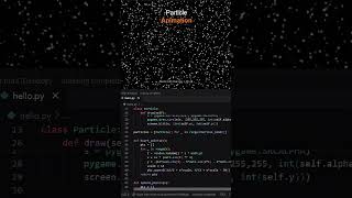 Python Particle Animation in 127 Lines 🤯 #Shorts #coding #python