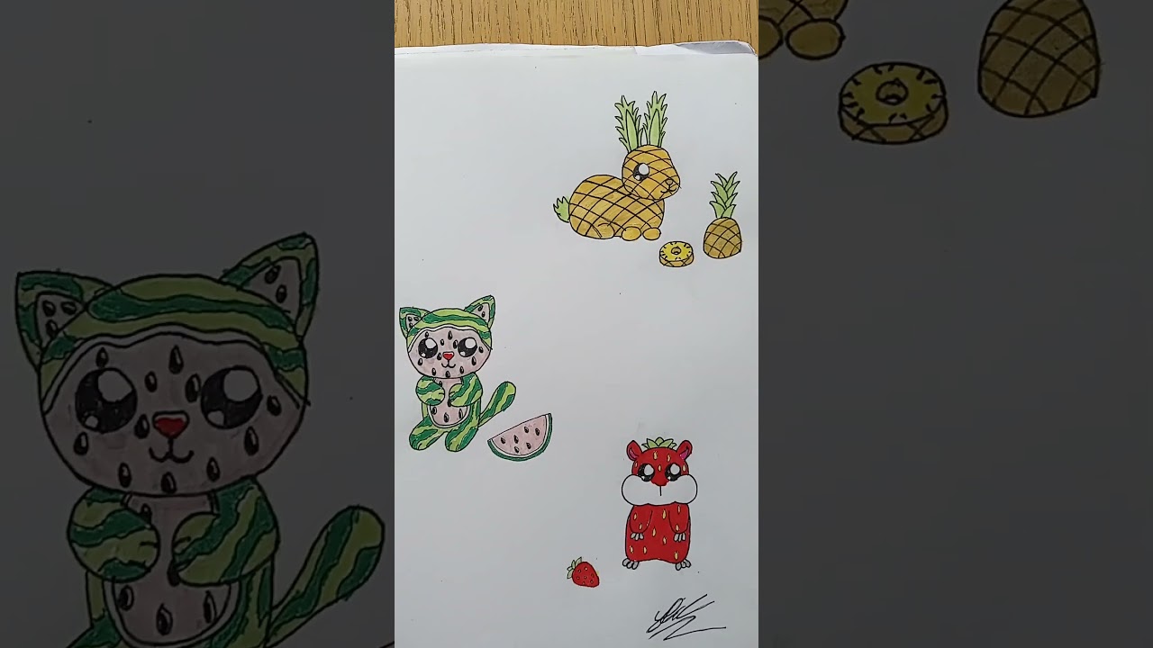 super cute ✨ Fruit Animals ✨ drawing 