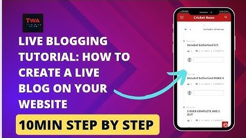 How to Create a Live Blog in IPL on Website #liveblogging #liveipl #iplnews #ipl2023  #websiteupdate
