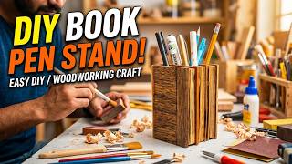 Full DIY Pen Stand from Waste Wood | Best Out of Waste | Handmade Wooden Desk Organizer News