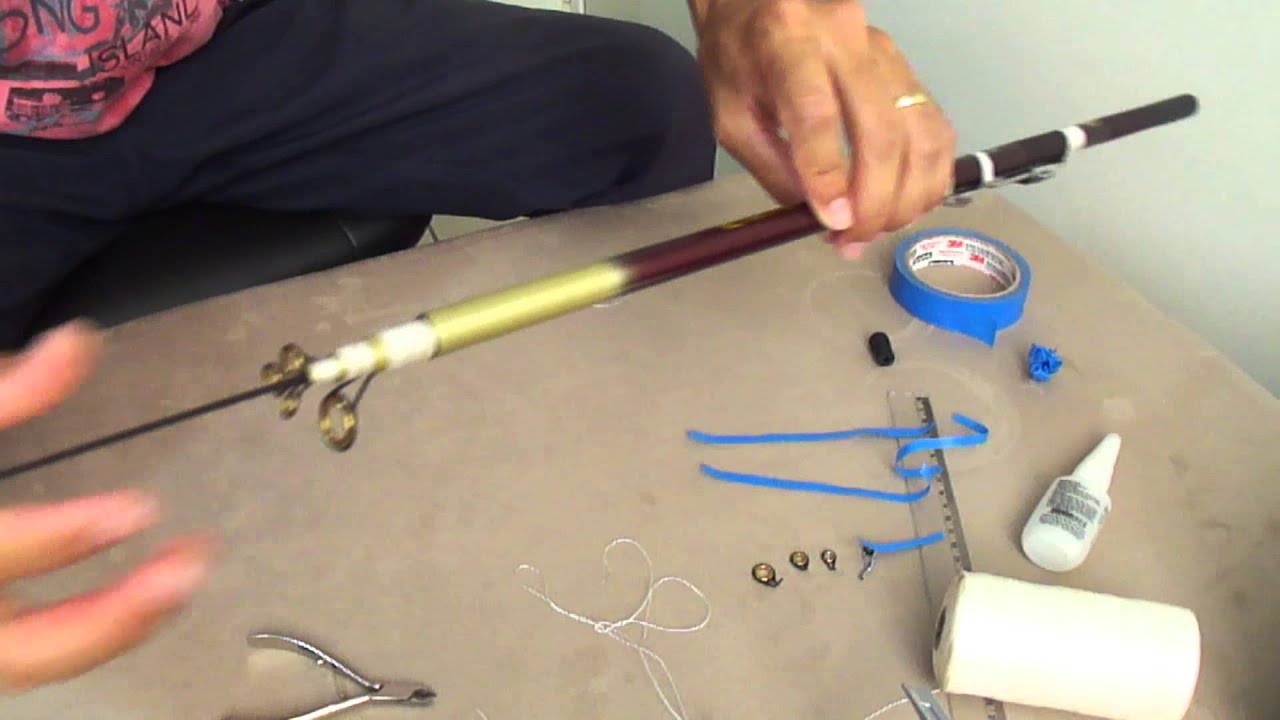 27 - Como fazer uma Vara Ultra Light - Part.  2 (amarração dos passadores e resinação)