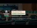The work of the Liaison Committee | Committee Corridor Podcast
