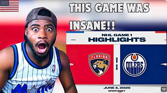 American Reacts to EPIC Game 1: Panthers vs Oilers NHL Finals!