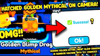 ? RISKING MY GOLDEN MYTHICAL BLIMP DRAGON I HATCHED WITH 13% CHANCES IN PET SIMULATOR X UPDATE 10