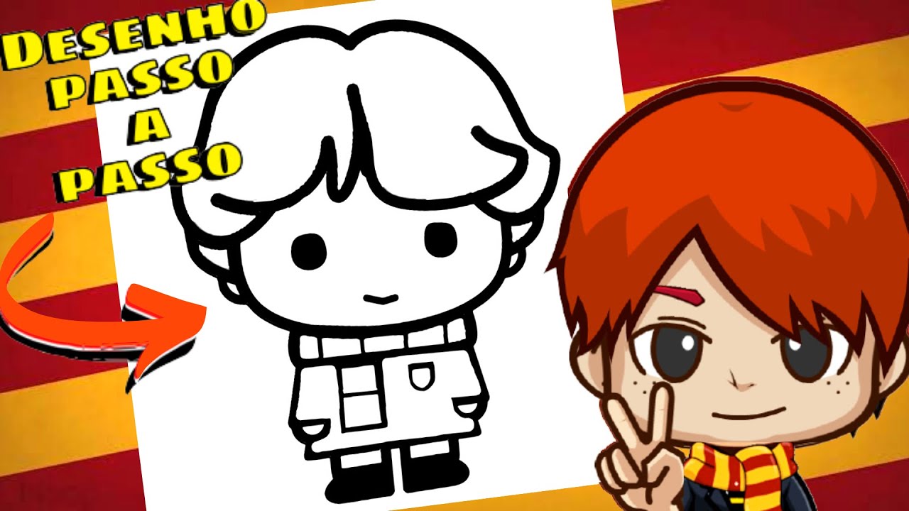 COMO DESENHAR O RONY WEASLEY | Como Desenhar o Harry Potter Passo a ...