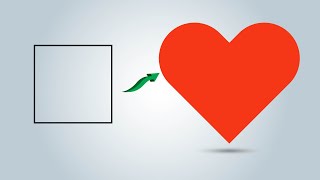 How to draw rectangle tool  with Heart shape in adobe illustrator tutorial