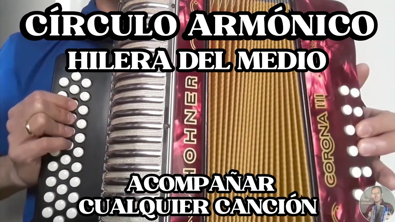 Circulo armónico hilera del medio para acompañar cualquier canción 